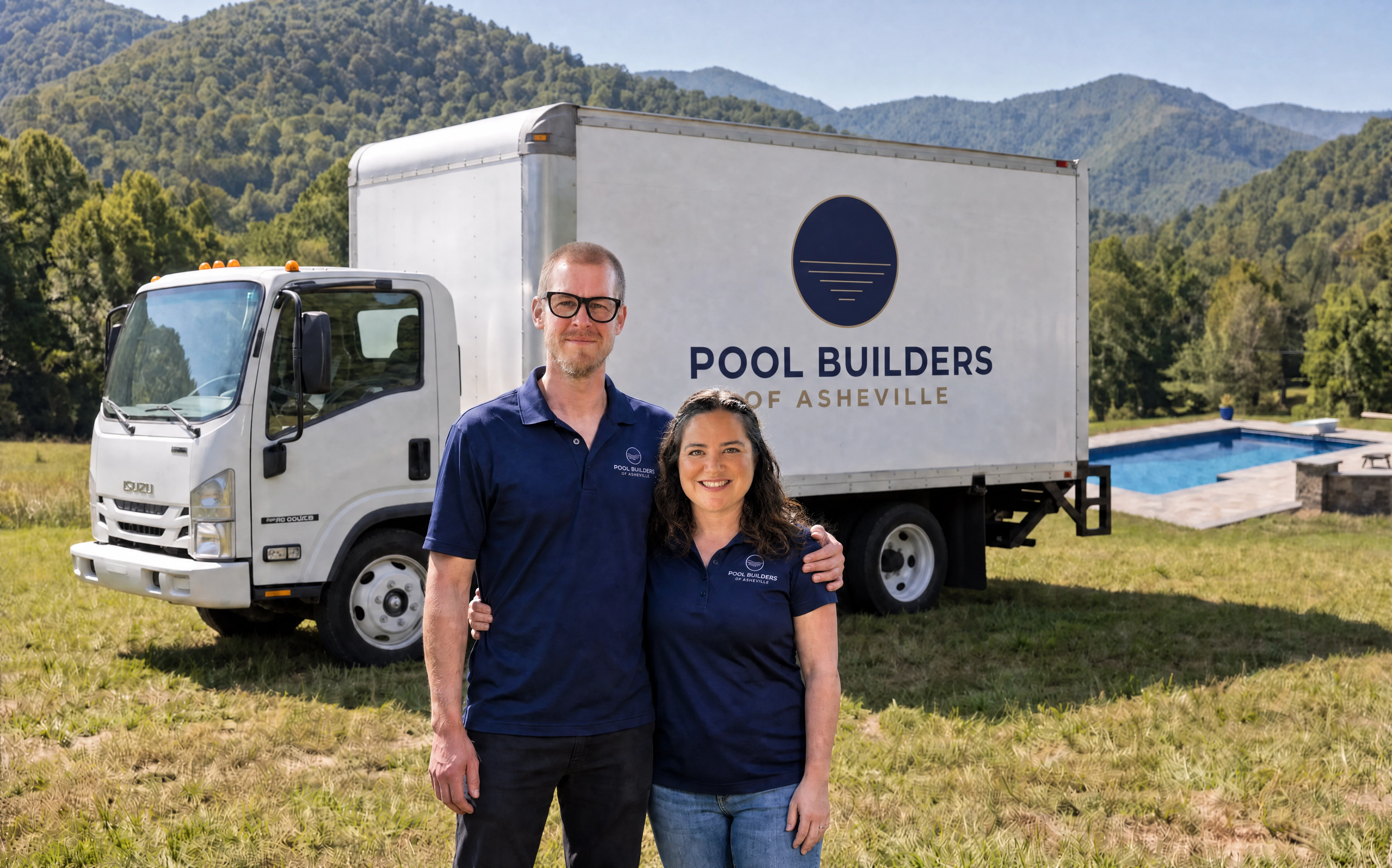 Jack and Kayla Kitching, founders of Pool Builders of Asheville